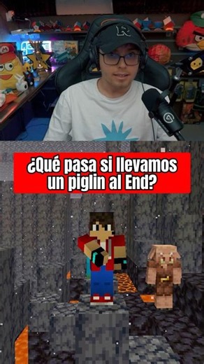 🤔 WHAT HAPPENS if we TAKE a PIGLIN to the END in MINECRAFT? 🐗 #shorts