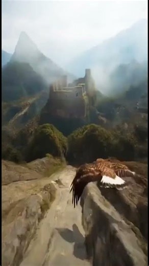 POV GoPro d’un aigle survolant Machu Picchu… une cité cachée apparaît