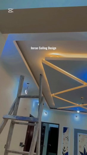 Modern Triangle Ceiling Design for Room Interiors