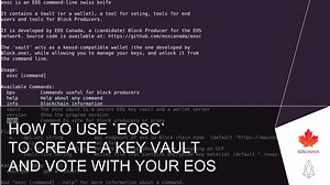 "Secure and simple voting" is how Alexandre describes the `eosc` tool. It can securely store your private keys, as well as send your Block Producer vote out to the EOS blockchain. Follow along as Alexandre walks us through these two important features. Download `eosc` ONLY from: https://github.com/eoscanada/eosc | EOS Canada