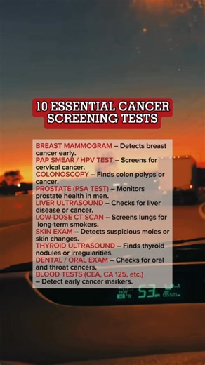 5.9K views · 15 reactions | 10 essential cancer screening test you must know #healthcare #cancerawareness #reelsvideoシ #viralpost2025シ #healthandwellness | Time Facts | Facebook