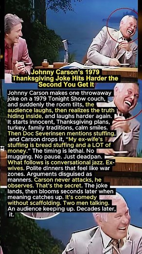 Johnny Carson’s 1979 Thanksgiving Joke Hits Harder the Second You Get It #shorts