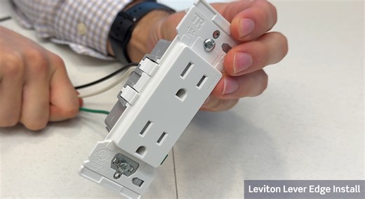 Installations are as easy as push, click, done with Lever Edge's color-coded levers. https://bit.ly/4nRkTwf | Leviton