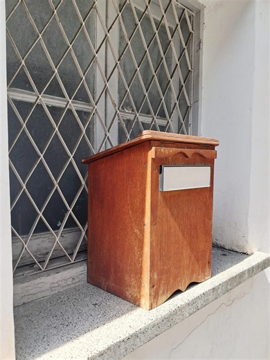 Vintage Large Wooden Post Box/ Mail Box/ Letterbox W/lock - Etsy