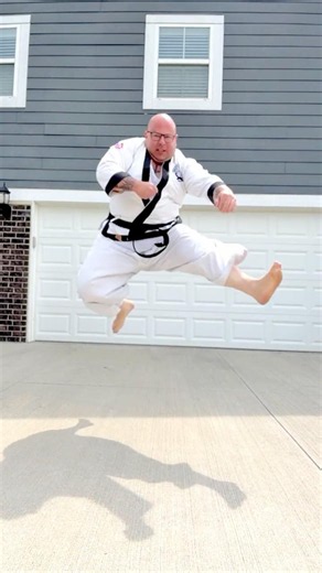 Joel Saltzman Doing Karate And Pushups
