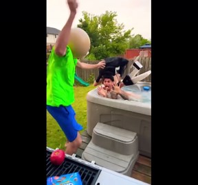 Hot Tub Prank! Funny Pool Party