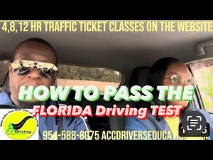 How to pass FLORIDA driving TEST