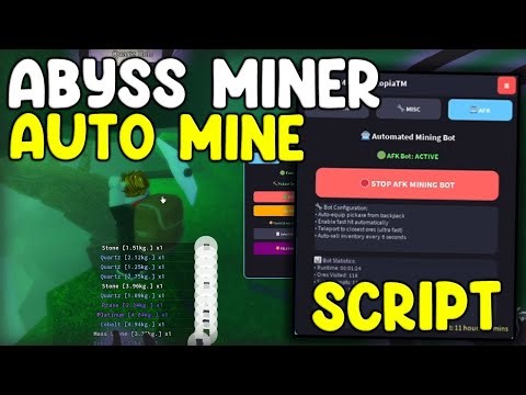 [NEW] Abyss Miner Script Auto Mine, Auto Farm And Auto Sell - Roblox 2025