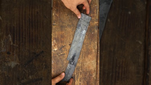 Thousand of Razor blades forged into Japanese Nakiri Knife