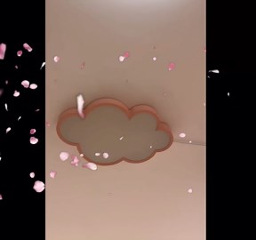 Modern Kids Room Ceiling Light,Close to Ceiling Light Fixtures with Remote Led Ceiling Lamp,Ceiling Lighting Fixture for Kids Bedroom/Kindergarten/Hallway/Balcony (Pink, 19in)