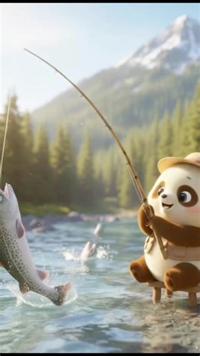 Pudding Panda funny video 😂 | Cod Fishing & Hotpot Story 🐟🔥