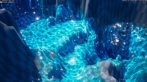 60fps Fluid Simulation with Collision, better Scattering and Splash generation