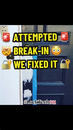 🔐 Attempted break-in caught early. Customer called LockTech 911 after someone tried forcing the door. Frame was damaged and the lock compromised. We secured the entry, reinforced the door, and got everything safe and working again. 💪 Break-ins happen fast. Repairs should too. 📞 855-LOCKTECH LockTech 911 LA’s Most Wanted Locksmith #locksmith #doorrepair #breakinrepair #locksmithlife #locktech911
