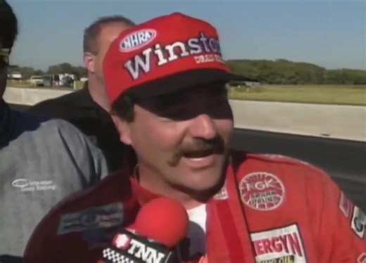 A wild race in the final of Top Fuel at the 1997 Supernationals between Gary Scelzi and Larry Dixon. | Drag Racing Media Of The Past