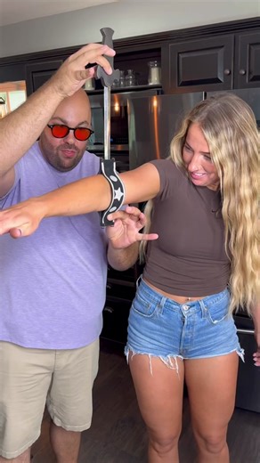 The Magic Sword Thru Arm Illusion REVEALED! 😮 #illusion #magictrick #tutorial #magician #howto #magic #viral #illusions #foryou