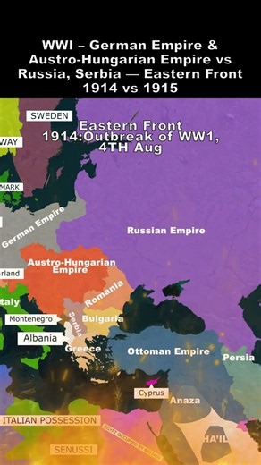 WWI – German Empire & Austro Hungarian Empire vs Russia, Serbia — Eastern Front 1914 1915 3
