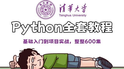 【整整600集】清华大学Python零基础入门到项目实战综合课程，2025年最新制作，全程干货无废话，学完可上岗！直接拿走不谢，别再继续走弯路了！