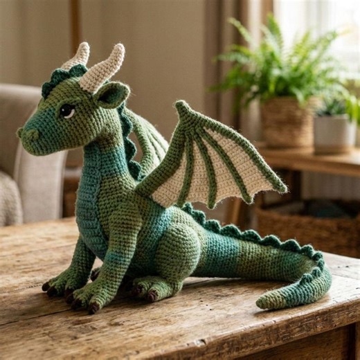 Realistic Crochet Dragon Pattern : Detailed Fantasy Amigurumi , Intermediate (PDF Download) - Etsy UK