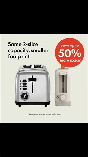 2 Slice Slim Toaster, Fits-anywhere