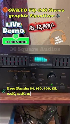Onkyo EQ-240 Stereo Graphic Equalizer 🎚️ | Clean Sound Upgrade | 7 Band EQ | Demo Sale