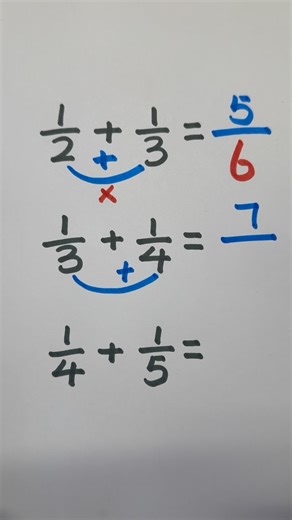 Math Tricks on Instagram: "Adding fractions #fraction"