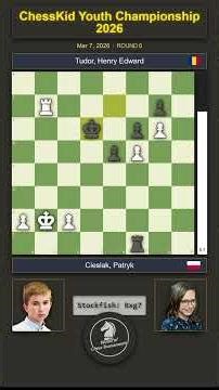 Cieslak, Patryk vs Tudor, Henry Edward | SICILIAN | ChessKid Youth Championship 2026 R6