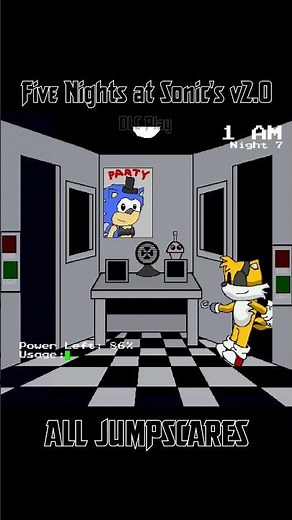 Five Nights at Sonic's (v2.0) | ALL JUMPSCARES #shorts #fnaf #dlc #sonic #фнаф