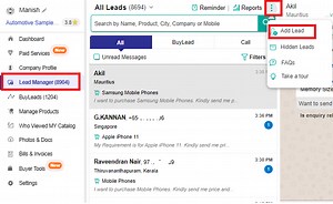How to add a contact in lead manager? - indiamart