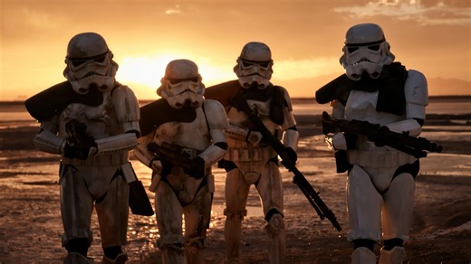 A Star Wars Outlaws scene filmed in real life