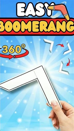 How yo make come back easy paper Boomerang | its flying is 360° | #paper #boomerang #paperboomerang