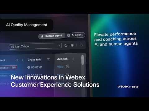 New innovations in Webex Customer Experience Solutions