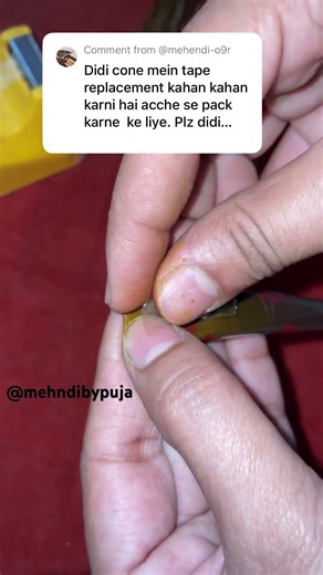 Where to Apply Mehndi Cone Me Tape? 🤔 Perfect Method! #mehndi #henna #youtubeshorts #shorts