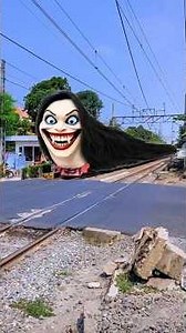 KERETA API HORROR MUNCUL 😆😂 #trainfunnyvideo #train #keretaapi #keretaapiindonesia #kai #krl #kereta
