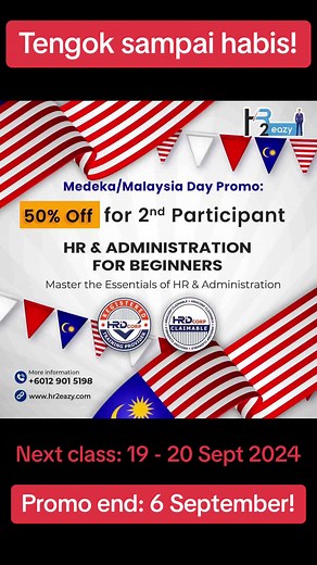 Kursus HR & Admin Untuk Pemula | 50% Off Untuk Pax Ke-2
