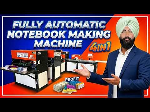 Fully Automatic Notebook Making Machine price in India, 4 in 1 Notebook Making Machine price