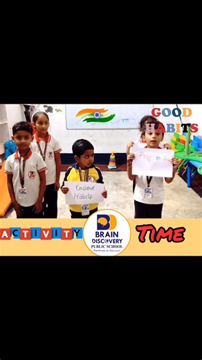 Our little UKG Brainers are learning the power of good habits! ✨ From cleanliness to kindness—each habit is building confidence, discipline, and a brighter tomorrow. Proud of our tiny stars! 🌟💛 #GoodHabits #SmartKids #SchoolActivity #HealthyHabits #LearningIsFun #KidsLearning #EarlyEducation #GoodBehaviour #BrightFuture #ActivityDay #LittleChampions | Brain Discovery Public School