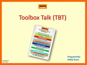 Toolbox Talk (TBT) - SlideServe