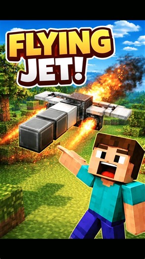 I Built a Fighter Jet in Minecraft 😳✈️ (Insane Build) #shorts