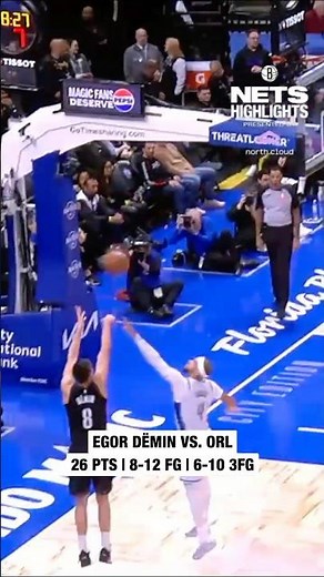 Egor Dëmin sets career-high with 26 points against Orlando #nba #brooklynnets #highlights