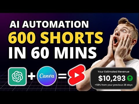 How I Made 600 YouTube Shorts in Just 60 MINUTES for a Faceless YouTube Channel