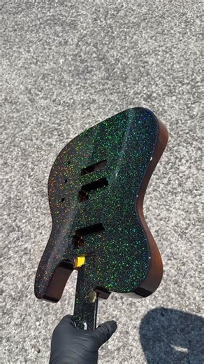 James Gregg | This one’s a showstopper in the making. Black holographic sparkle top, tortoise shell binding, and roasted swamp ash back and sides. Built... | Instagram