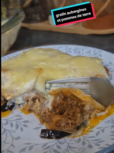 gratin aubergines et pommes de terre #gratin#aubergin#pourtoiii #explorer