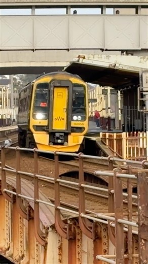 GWR class 158 clags out of Dawlish Station on the Exmouth to Paignton service 158950 DMU