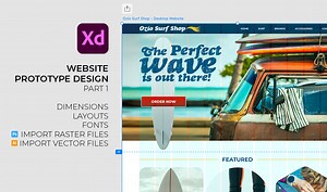 Adobe XD, Website Prototype Design - Ozio Surf Shop | Part 1 | Adobe Education Exchange