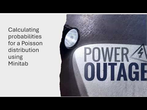 Calculating probabilities for a Poisson distribution using Minitab