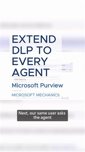 Control agents with the same familiar tools you use to manage data security with people. See how with Agent 365. https://t.co/wpcgXzFfe1 Keep AI agents inside your data security policies with Agent 365. Block agent access to labeled files at runtime, stop sensitive data from leaving in agent-drafted emails, and catch agents that cross conduct lines using the same Microsoft Purview controls you already run for users. Map every risky agent action in Insider Risk Management, drill into Activity Exp
