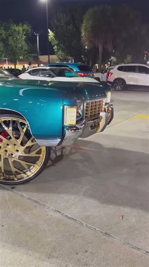 Candy Teal 71 Chevy Vert on Gold 28’s Forgiatos