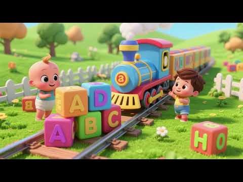 🚂🔤 Baby Learns ABC on the Train | Nursery Rhymes & Kids Learning Songs