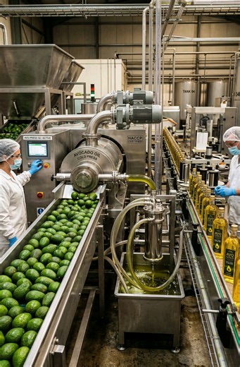 How Fresh Avocados Become Cooking Oil 🥑 | Full Factory Process | how olive oil is made