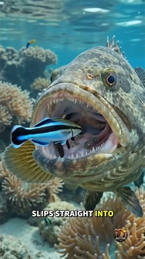 This Fish Cleans a Grouper's Gills From the Inside 🐟 Nature's Cleaners